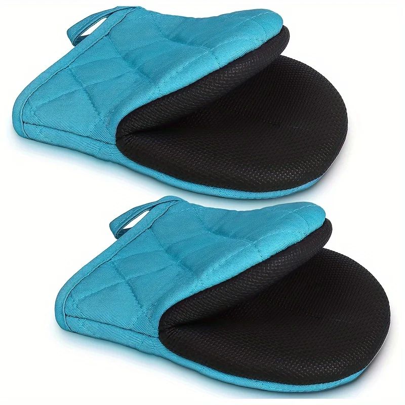 Multilayer Silicone Oven Mitts Non Slip Heat Resistant Kitchen Gloves for Cooking and Baking