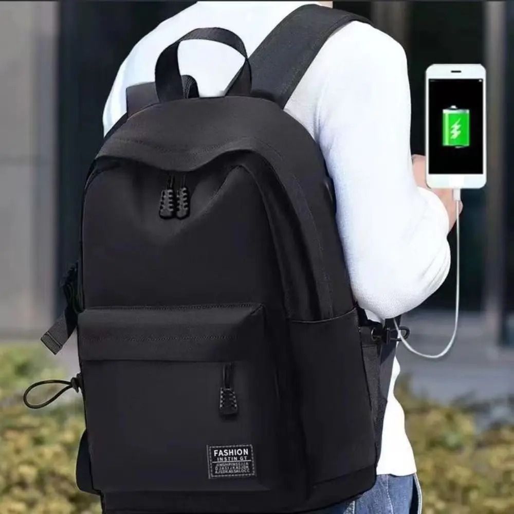 Trendy Mens Minimalist Backpack Large Capacity Travel and School Bag