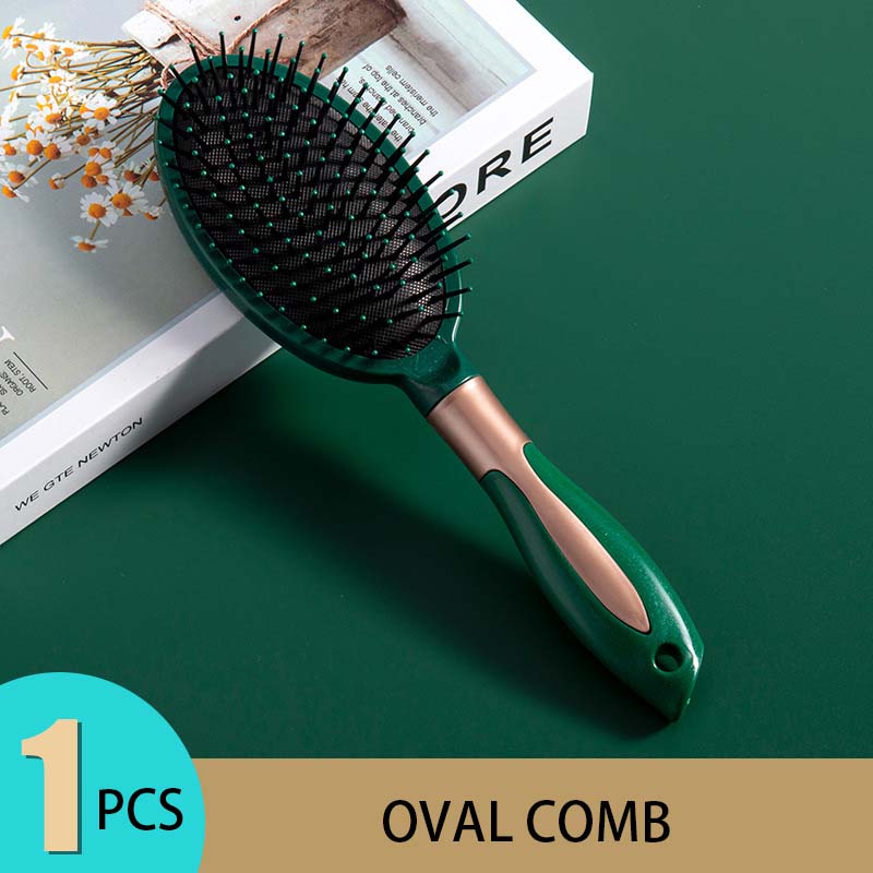 Hair Massage Cushion Comb Brush Detangle, Anti-Static, Scalp Relaxation, and Salon Styling Tool