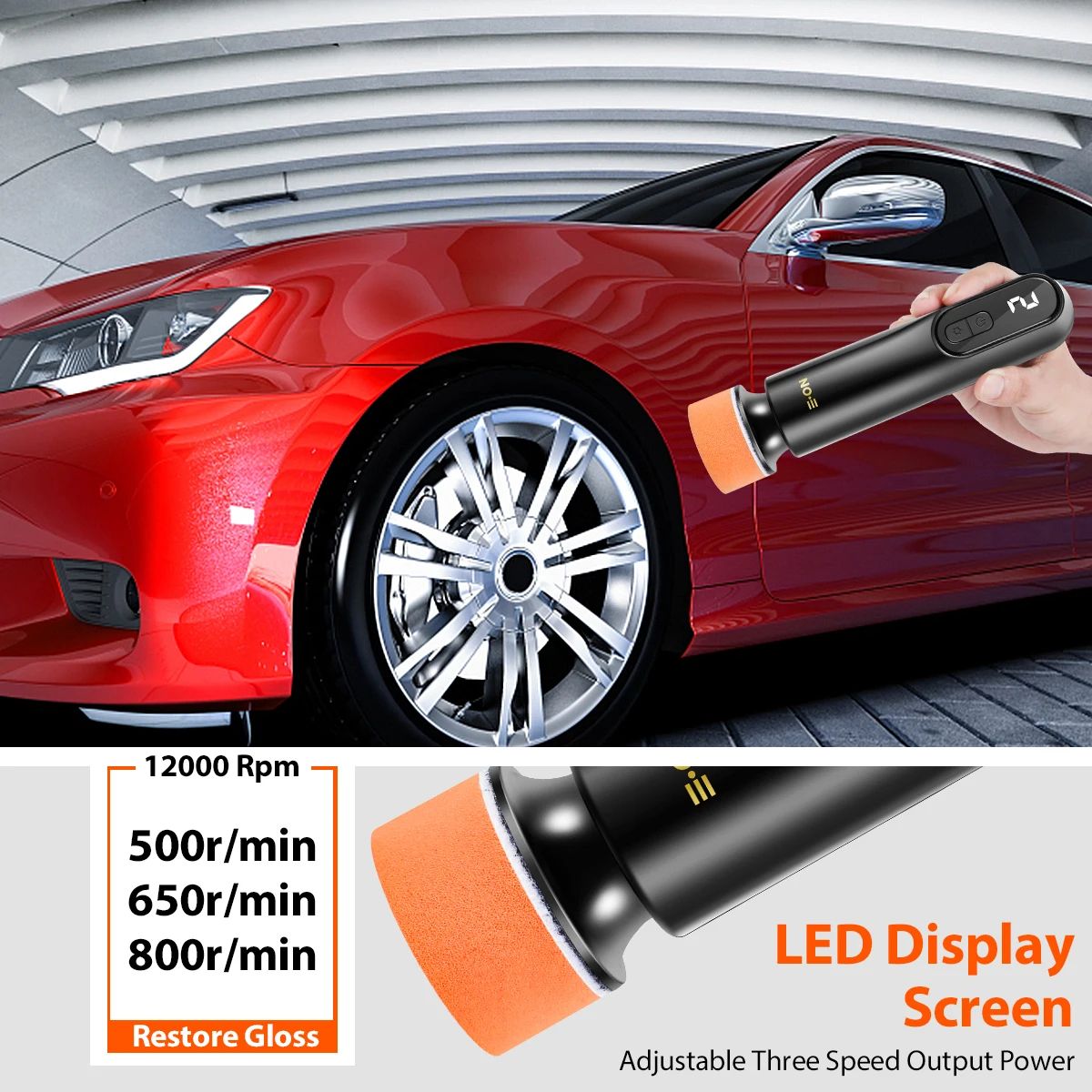 ProShine Wireless Car Polisher Machine with Adjustable Speed Control