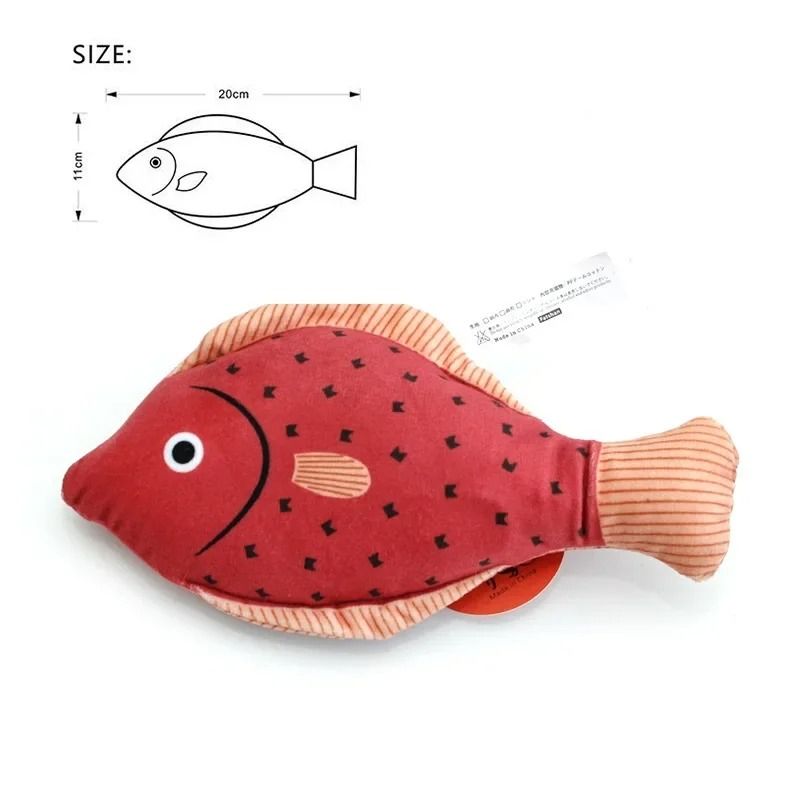 3D Simulation Catnip Interactive Plush Fish Toy