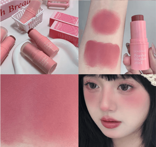 SHAQINUO Energizing Blush Stick Natural Matte Cream Glow
