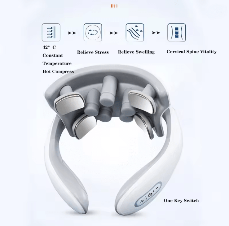 Smart Electric Neck Massager with Heat and Pulse Therapy