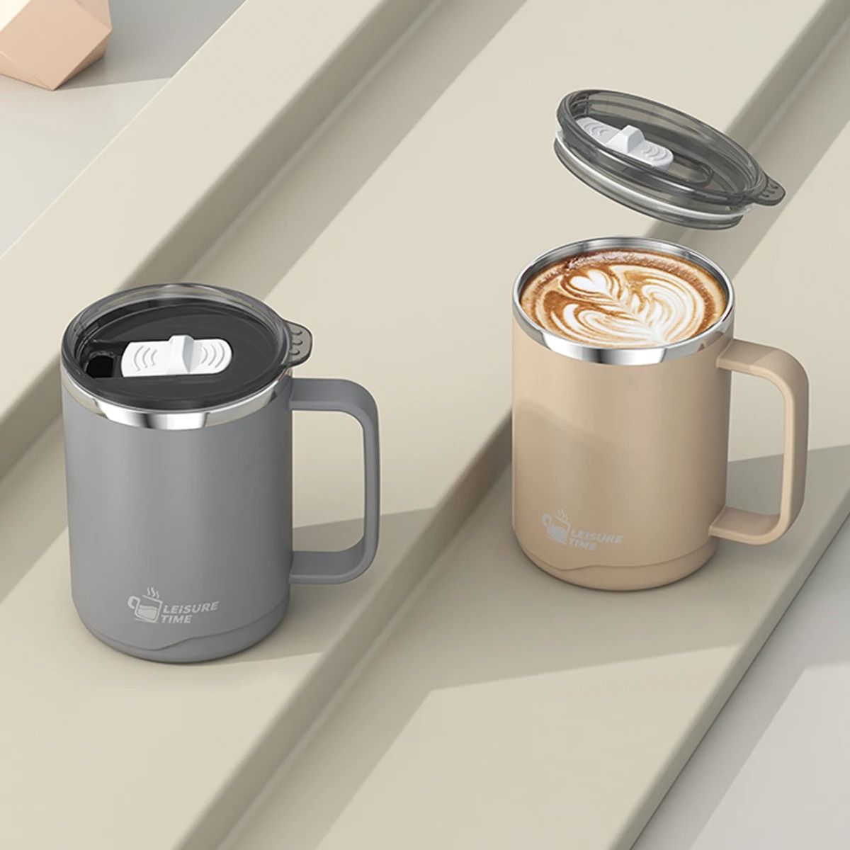 Insulated Stainless Steel Coffee Mug Double Wall Large Capacity Travel Cup