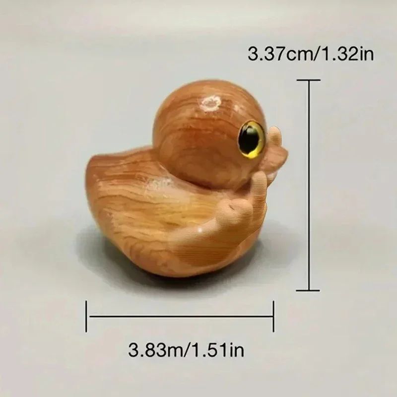 Funny Middle Finger Duck Wooden Figurine