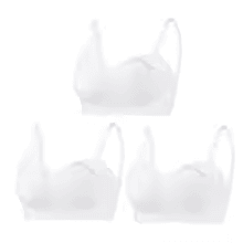 3 Pack Cotton Seamless Maternity Nursing Bras Breathable Support for Breastfeeding