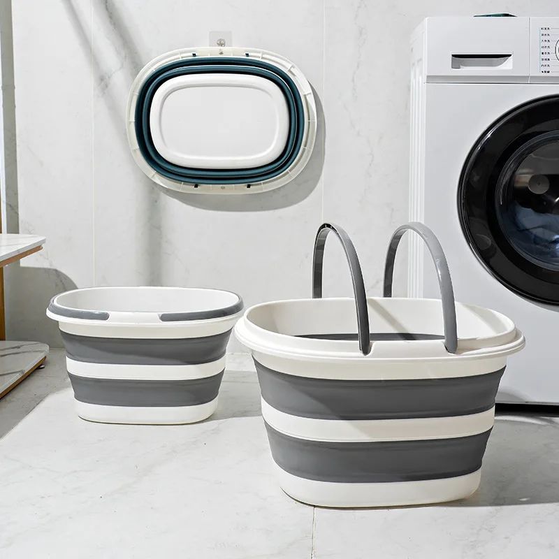 Foldable Laundry Bucket Portable Collapsible Wash Basin Storage Tub