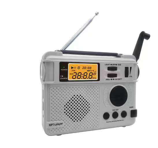 Hand Crank Emergency Radio with Solar Charger Flashlight and Power Bank