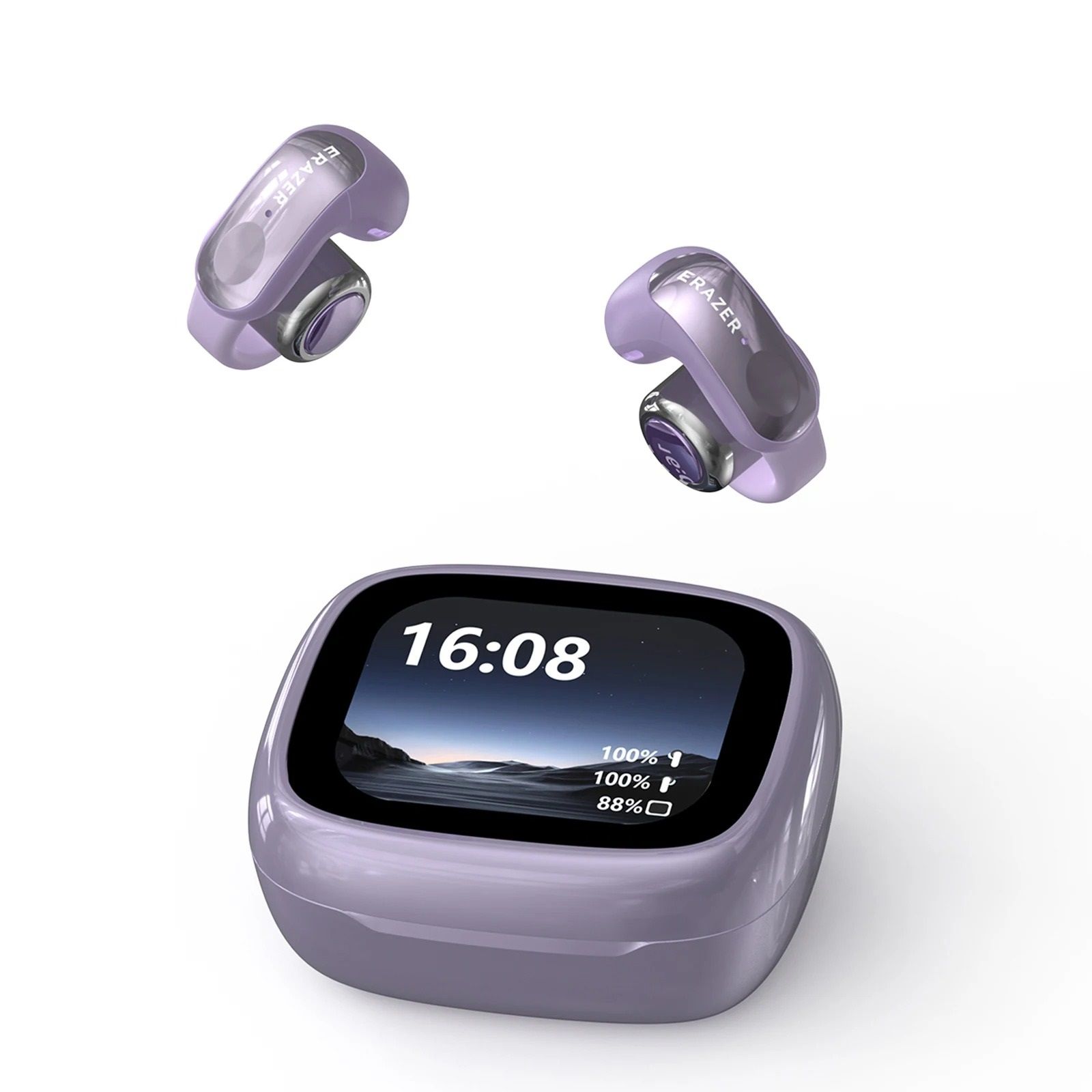 Open Ear Bluetooth Translation Earbuds with Smart Display