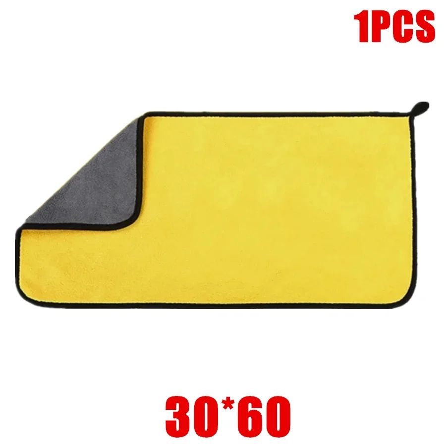 Premium Thick Microfiber Car Cleaning Towels – Ultra Soft Scratch Free Double Layer Drying Cloths, 1/2/6pcs per Pack
