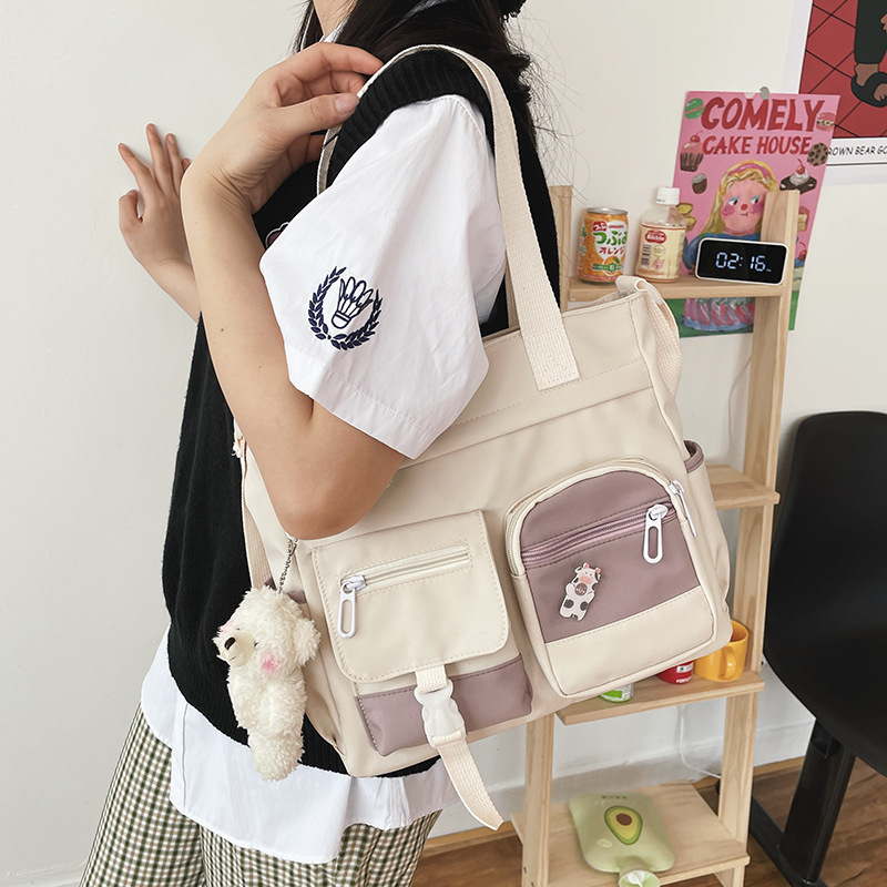 Waterproof Canvas Women Handbag Versatile Shoulder Crossbody and Tote Bag for Everyday Use
