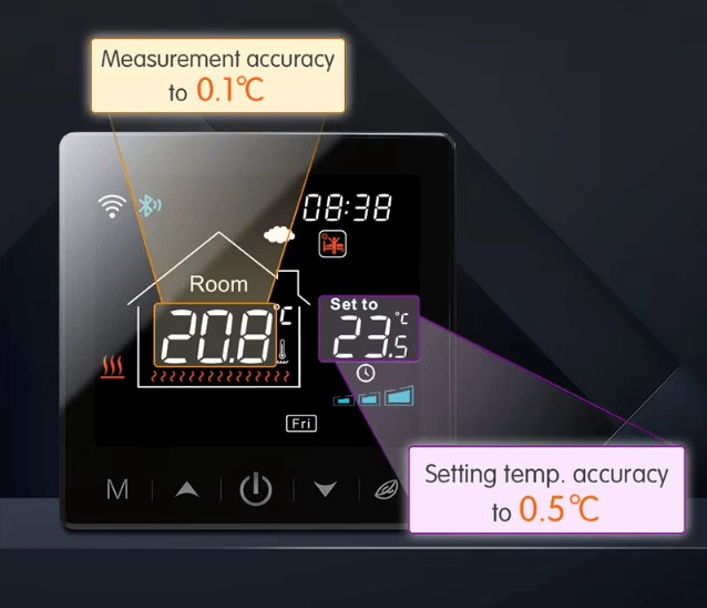 Tuya RF433 Wireless Smart Thermostat – WiFi Gas Boiler Temperature Controller with Alexa & Google Home