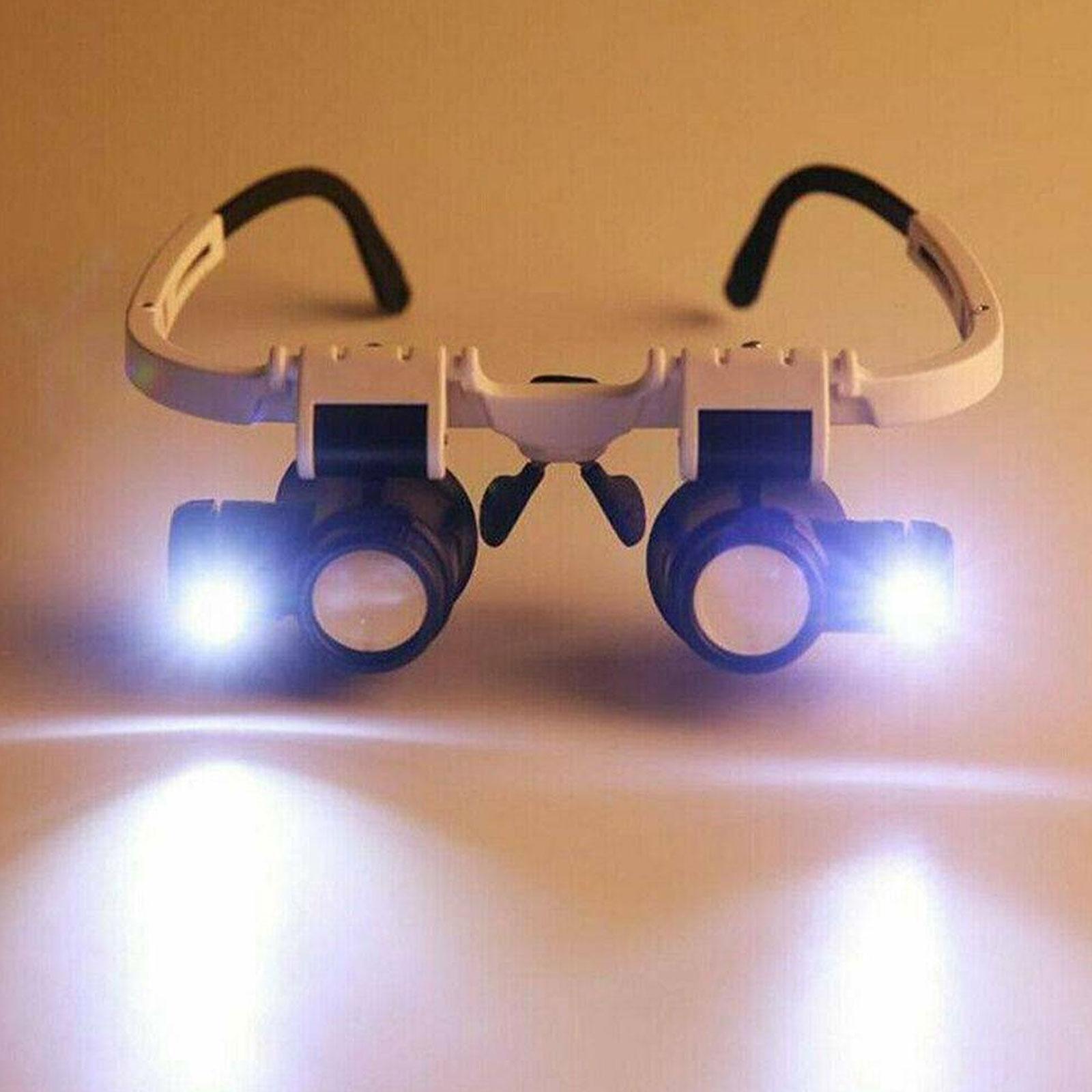 2X LED Watch Jeweler Repair Magnifier with Adjustable Headband, 8X, 15X, 23X Magnification