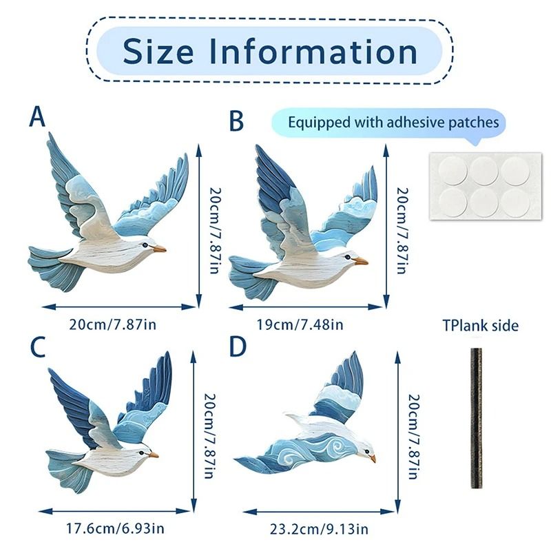 Maritime Narrative Sculpture – High-Definition Wooden Seagull Architectural Set