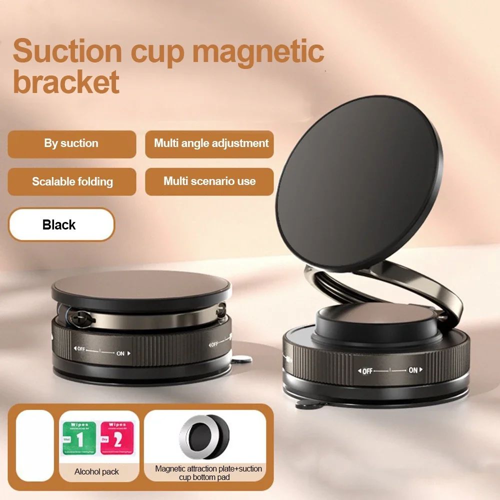 360 Degree Magnetic Car Phone Holder with Vacuum Suction Mount
