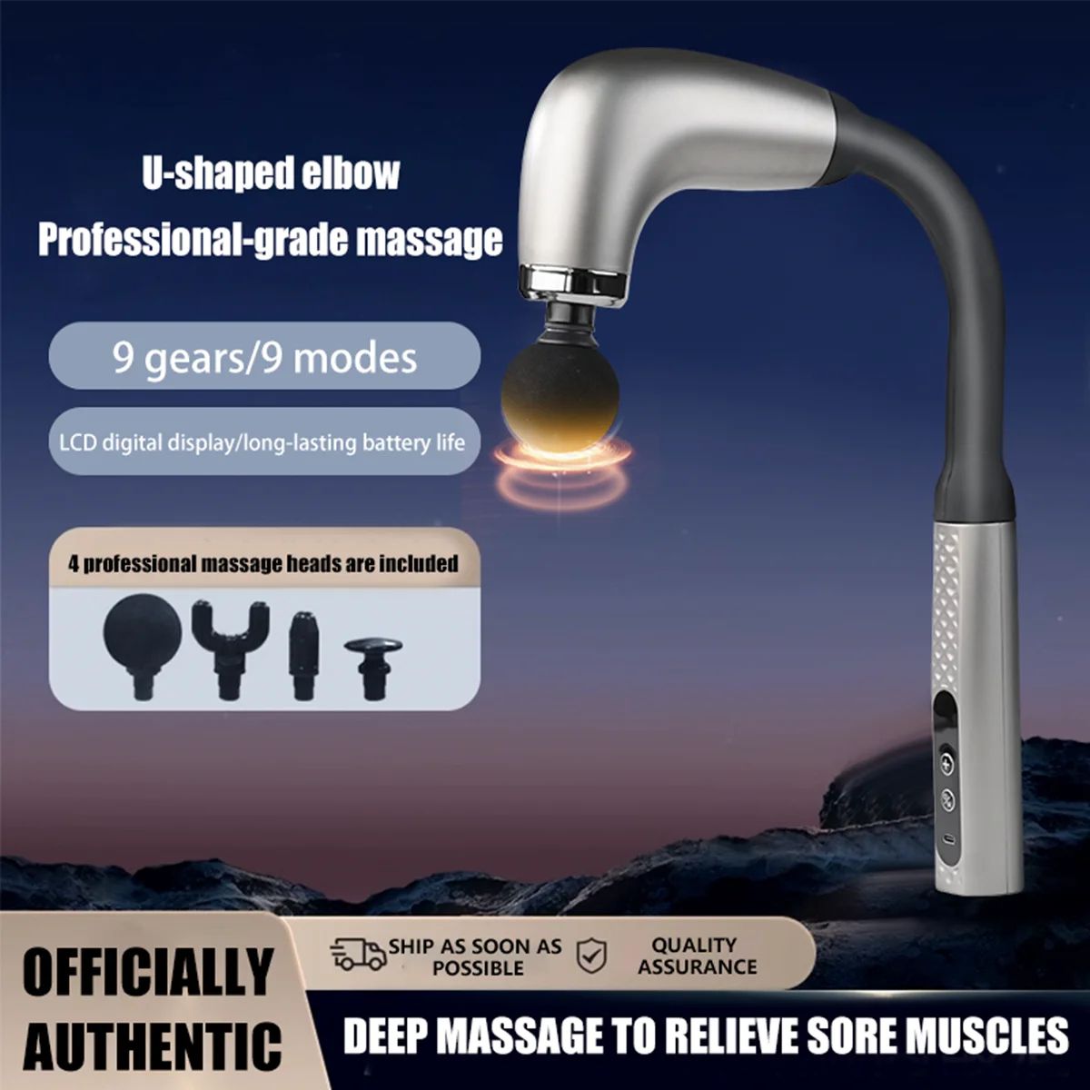 Electric Deep Tissue Massage Gun for Muscle Recovery & Relaxation