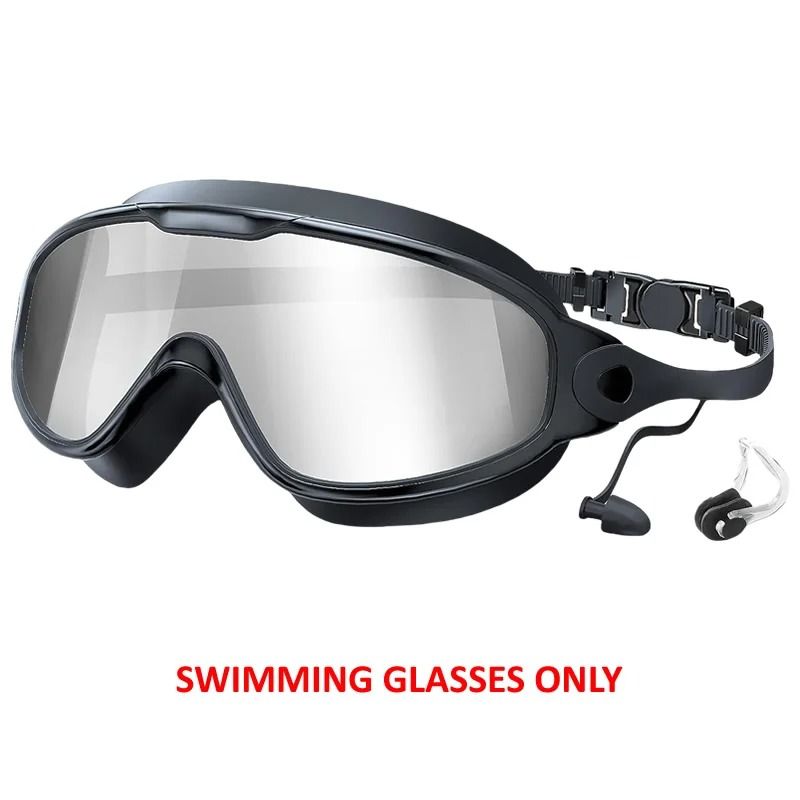 Large Frame Adult Swim Goggles with Anti-Fog Coated Lens and UV Protection