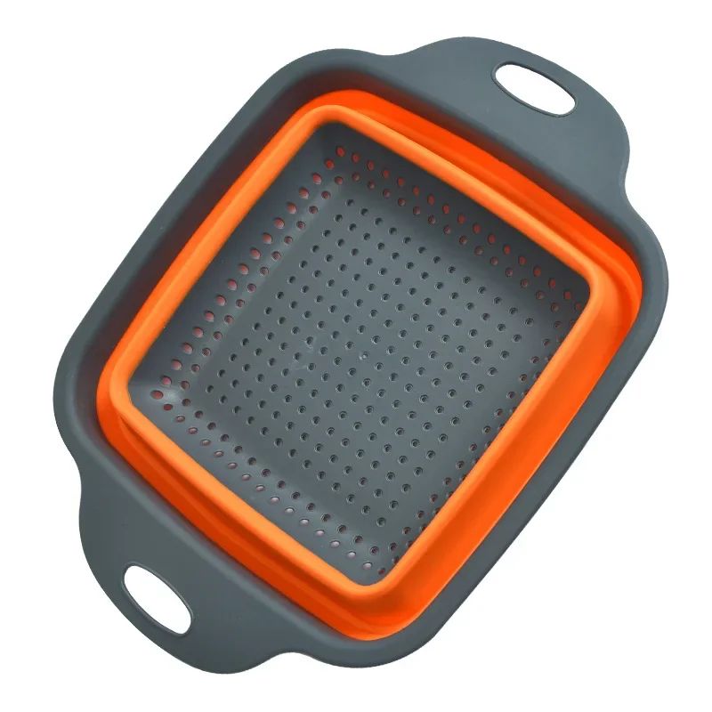 Foldable Silicone Drain Basket – Collapsible Fruit & Vegetable Washing Colander