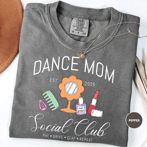 Custom Dance Mom Social Club Shirt, Gift for Competition Mom Shirt, Personalized Weekends Coffee and Dance Competition