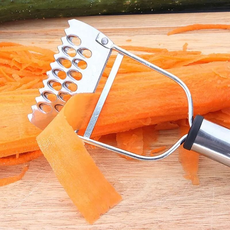Wide-Blade Stainless Steel Vegetable Peeler