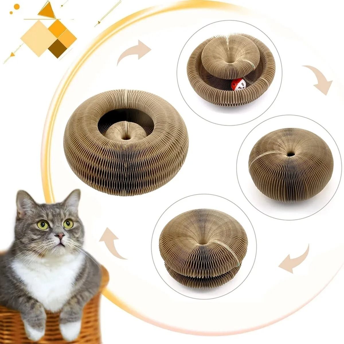 Magic Cat Scratch Organ Board Toy With Rolling Ball