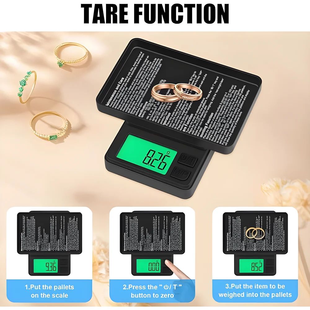 Precision Pocket Digital Scale 2.2 lb .0035 oz – Mini Gram & Jewelry Scale with Backlit LCD Display
