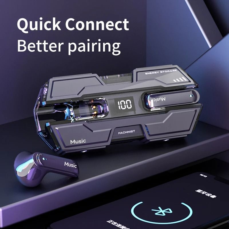 Wireless Gaming Earbuds with Touch Control and Microphone