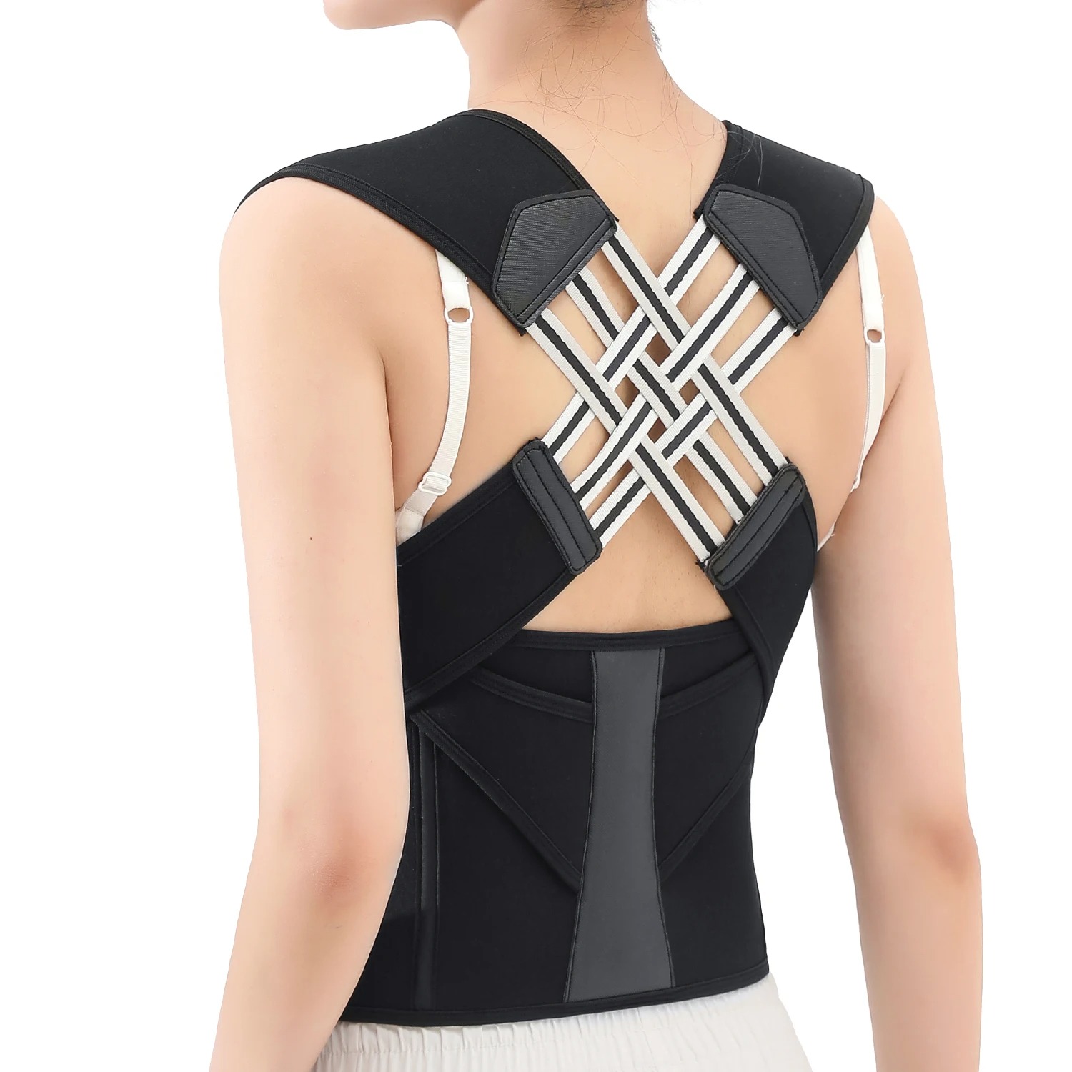 Adjustable Posture Back Brace for Spine Alignment and Upper Back Support