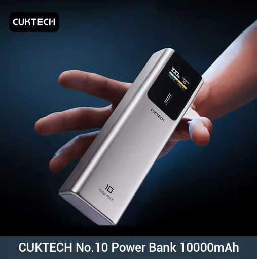 CUKTECH No 10 10000mAh 150W Portable Power Bank with Dual USB C Output