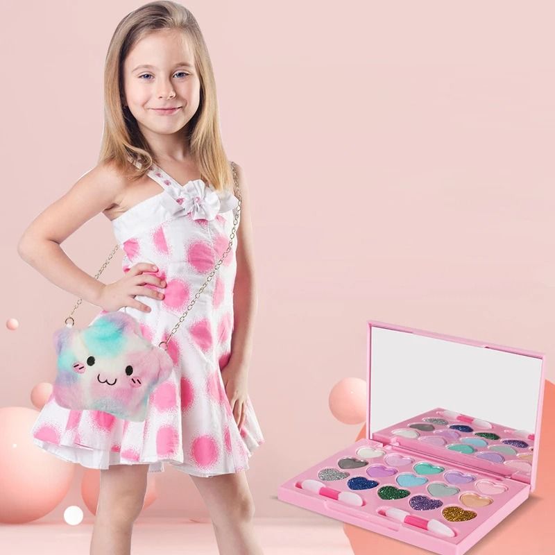 Fashion Kids Cosmetics Make Up Set Safe Washable Princess Beauty Pretend Play Toys