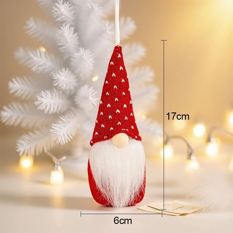 Christmas Faceless Knitted Dwarf Pendant