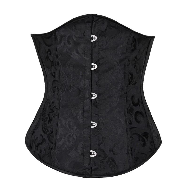 Underbust Corset Floral Push Up Boned Bustier Gothic Corset for Women