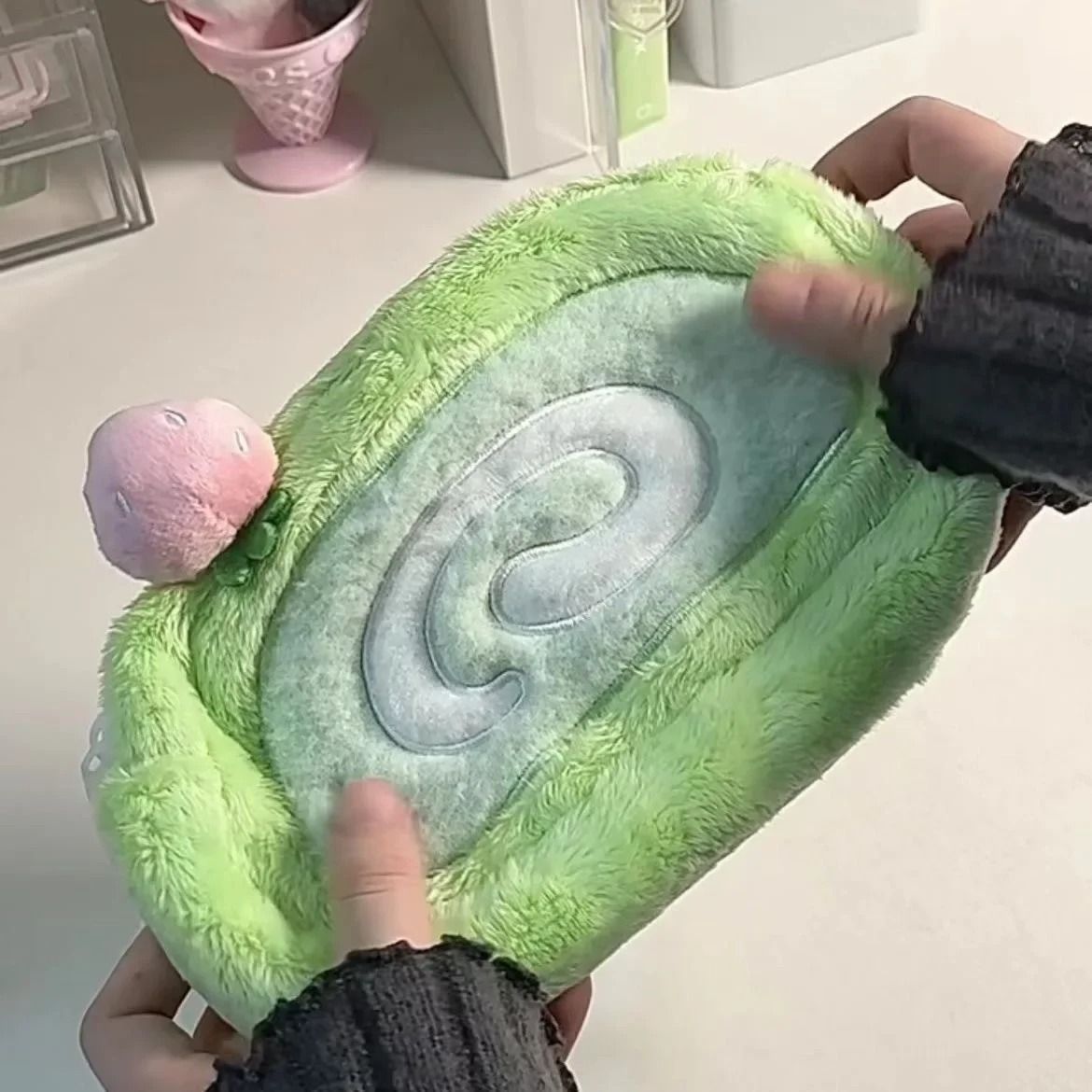 Large Plush Pencil Case Organizer for Stationery Storage