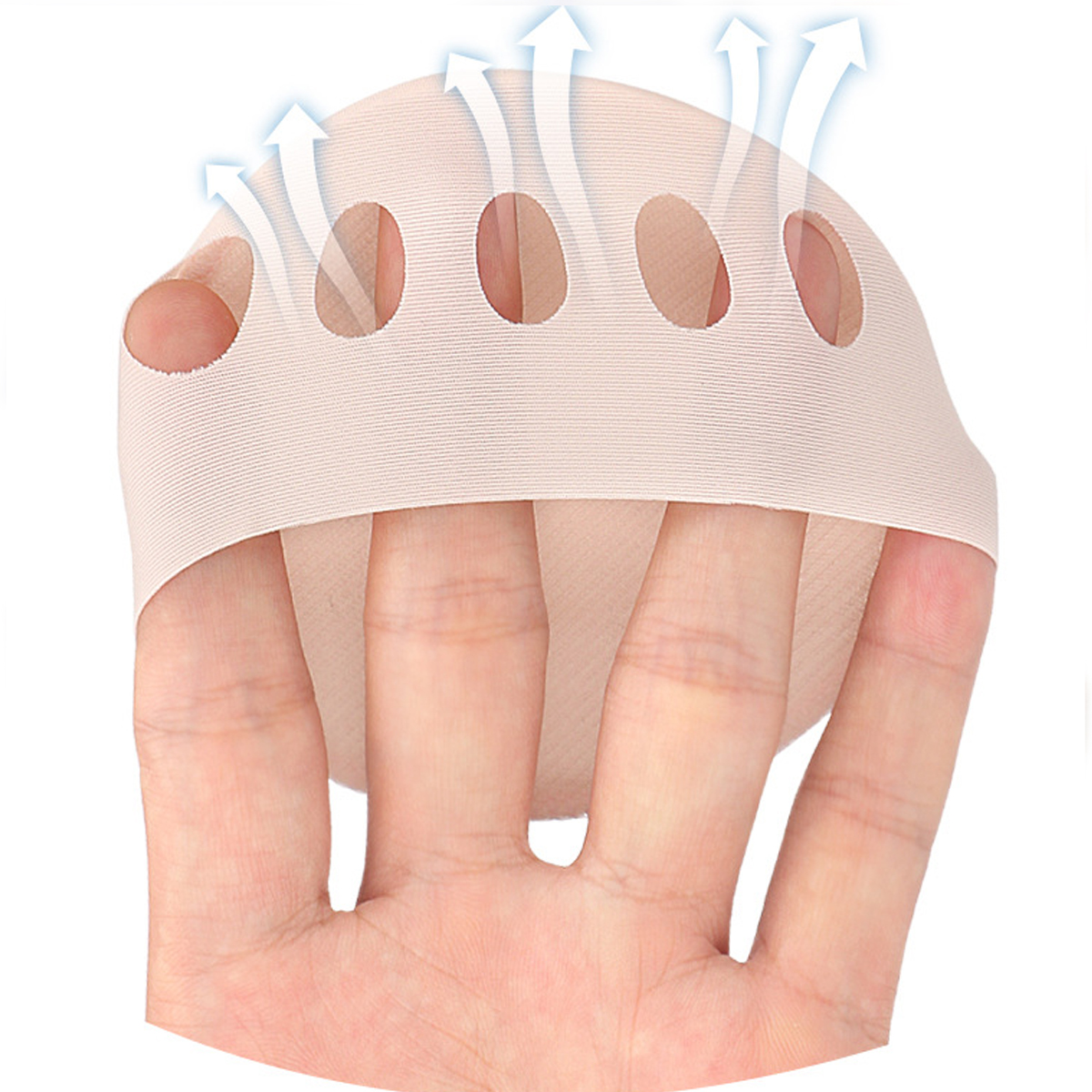 Five Toes Forefoot Pads for Women Shock Absorbing Half Insoles for High Heels, Calluses & Corns Relief