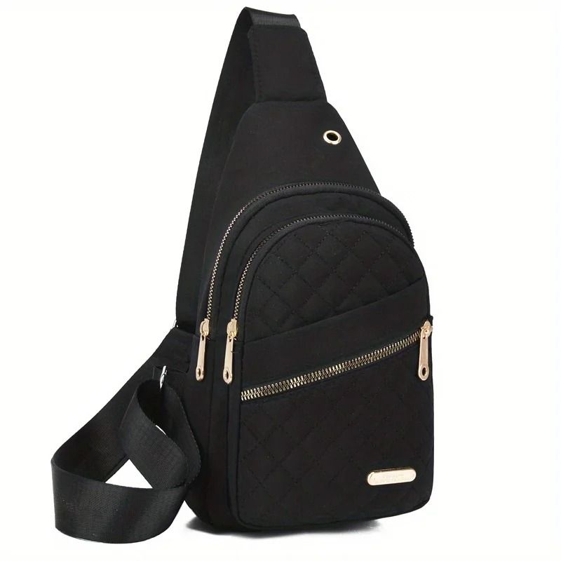 Lightweight Quilted Chest Bag Foldable Crossbody Shoulder Tote