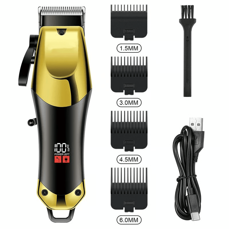 Professional Hair Clippers Set for Men, Home Haircuts, Fades & Beard Touch-Ups