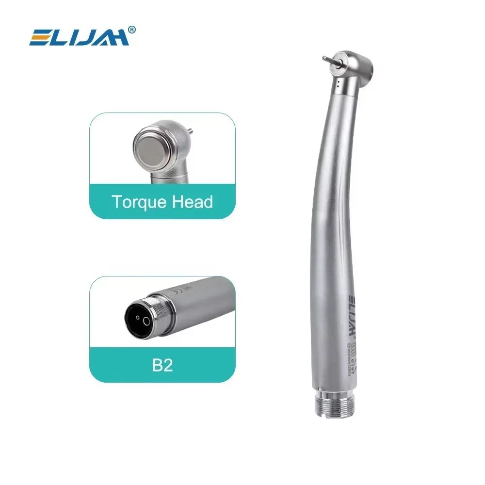 Dental LED High Speed Handpiece Air Turbine with Push Button Ceramic Bearing and Water Spray