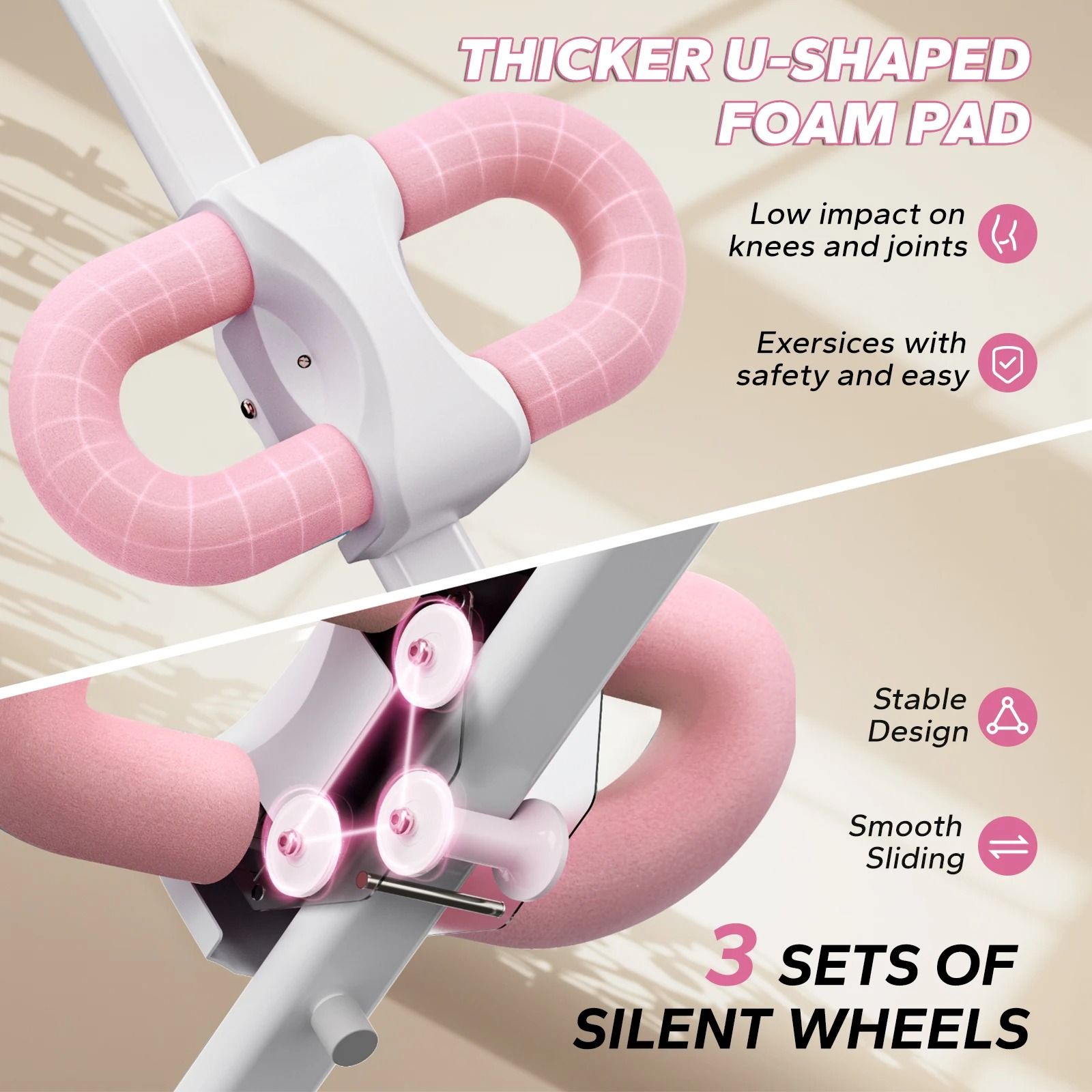 Adjustable Foldable Core Ab Trainer with Knee Support