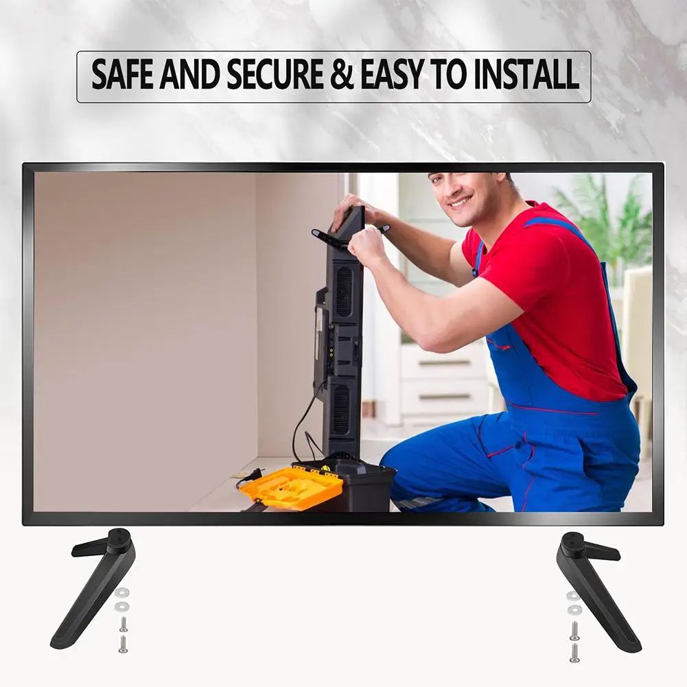 Universal Tabletop TV Stand Base with Adjustable Pedestal Feet