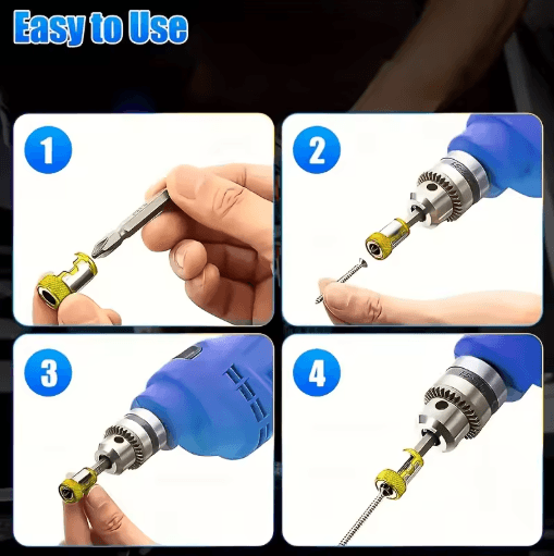 6-Piece Universal Magnetic Screw Ring Drill Bit Set – Non-Slip Magnetized Phillips Bits