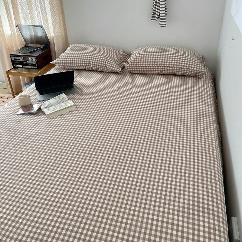 CozyGrid Soft Grid Bed Sheet for Bedroom and Guestroom