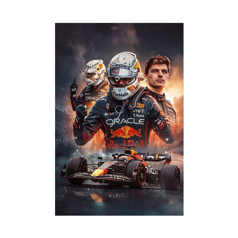 Verstappen F1 Graffiti Canvas Wall Art