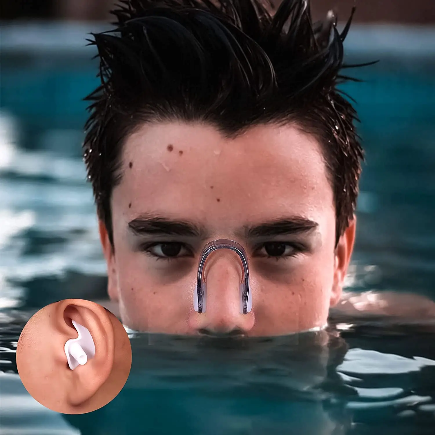 Professional Silicone Swimming Nose Clip and Earplug Set
