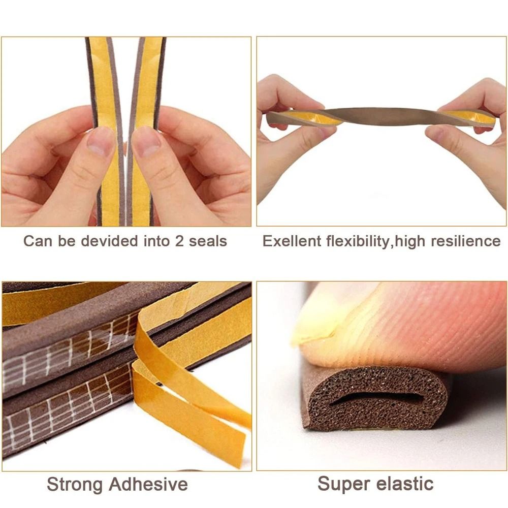 Door Window Seal Strip Self Adhesive Acoustic Foam Weatherproof Tape
