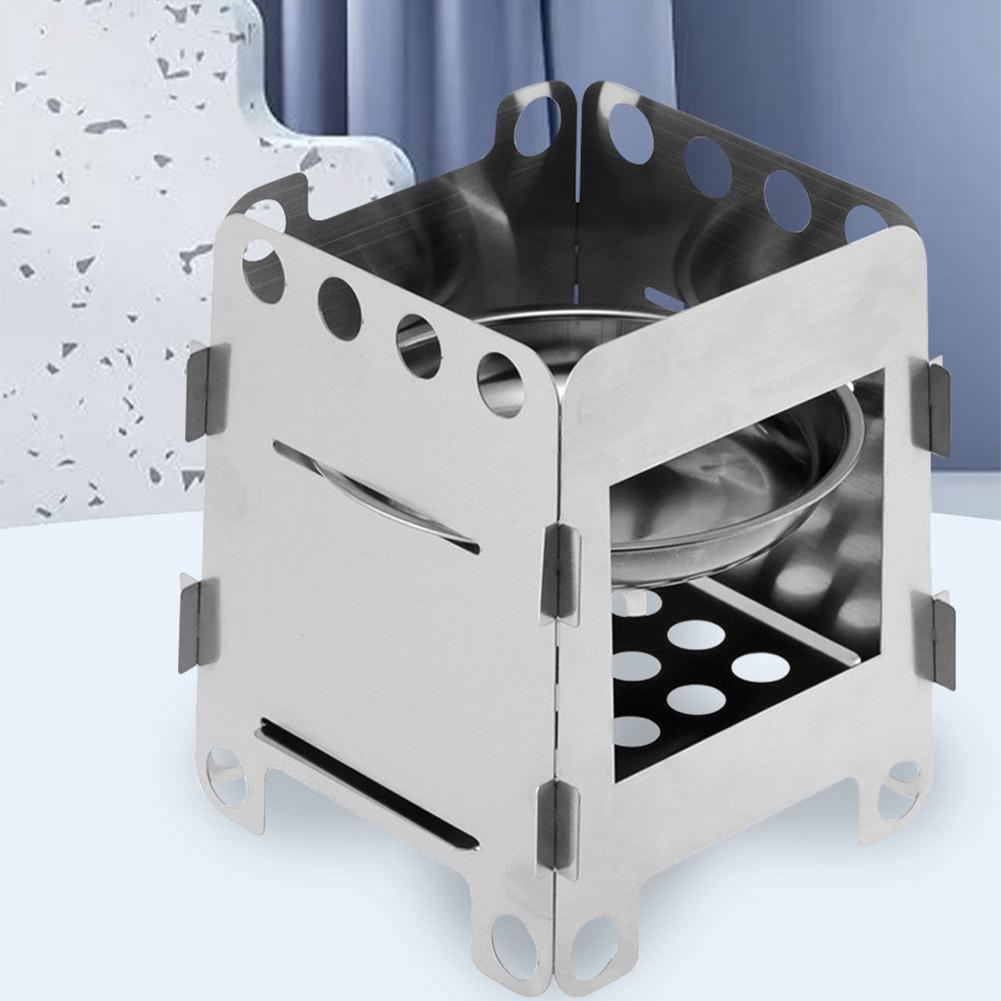 Portable Folding Camping Wood Stove Lightweight Steel Backpacking Stove for Outdoor Cooking
