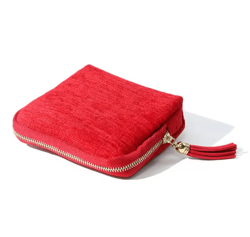 Portable Travel Jewelry Organizer Bag – Multi-Layer Tassel Zipper Storage for Bracelets & Jade