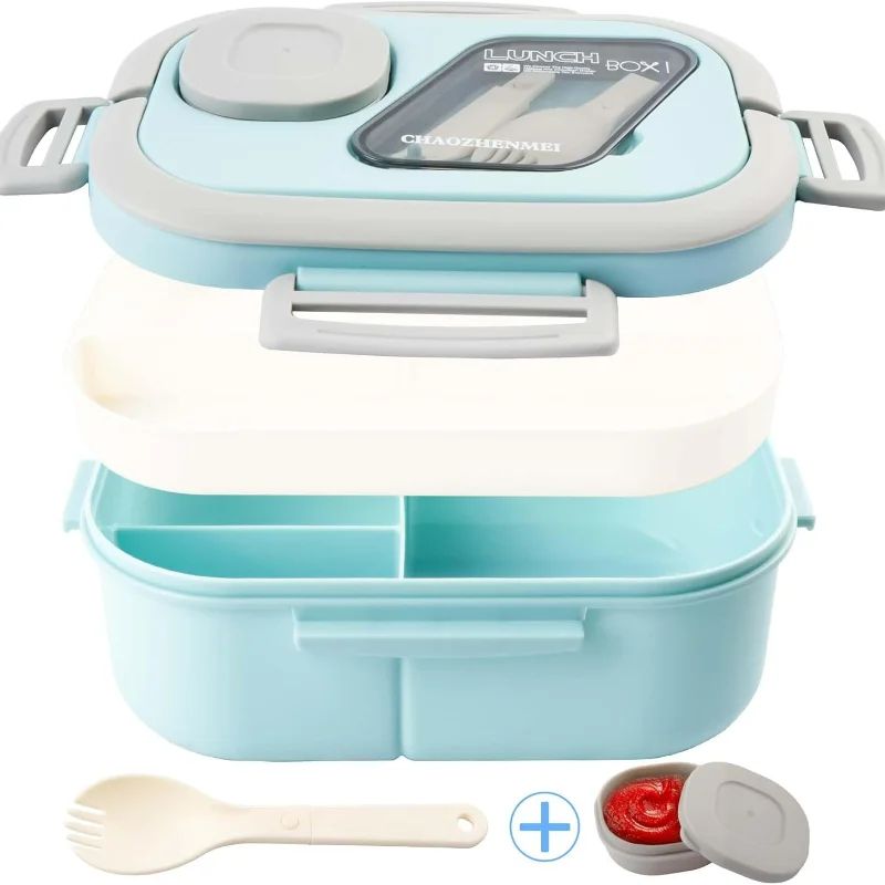 40.5 Oz Bento Lunch Box Leakproof 4 Compartment Food Container