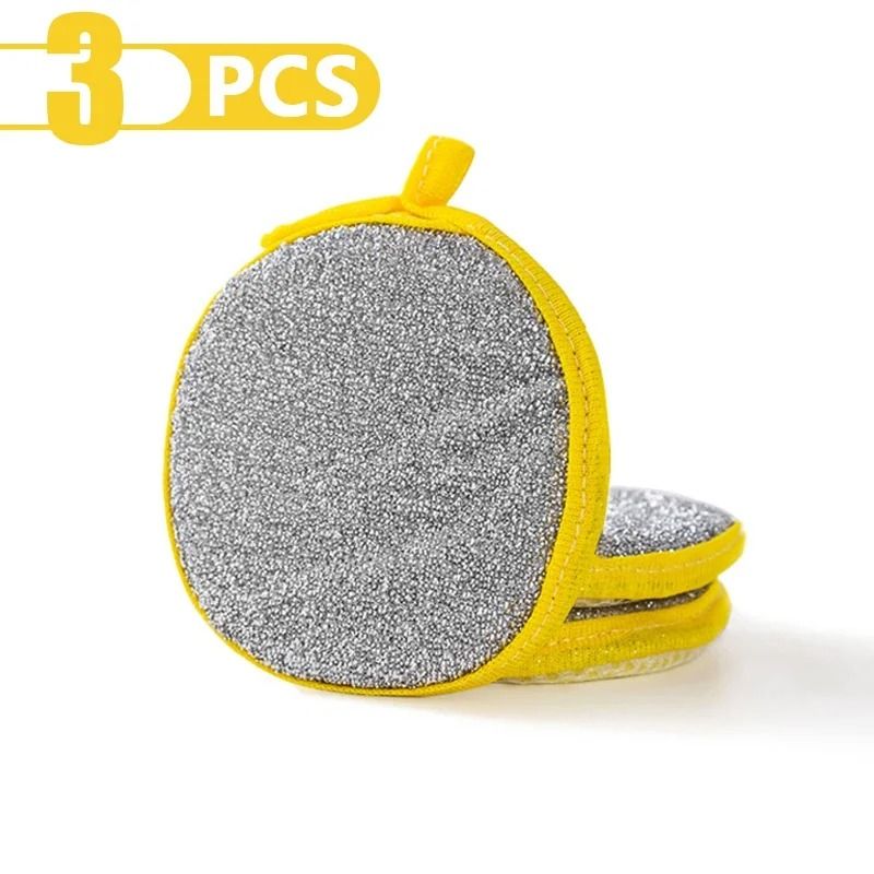 Double-Sided Reusable Dishwashing Sponge Set
