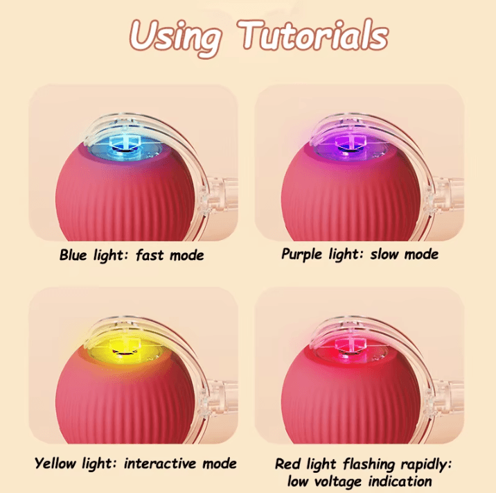 Interactive Rechargeable Rolling Ball Pet Toy – Smart Automatic Cat & Dog Imitation Mouse Toy