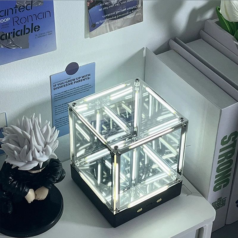 4D Hypercube LED Acrylic Cube Night Light